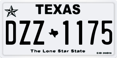 TX license plate DZZ1175