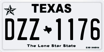 TX license plate DZZ1176