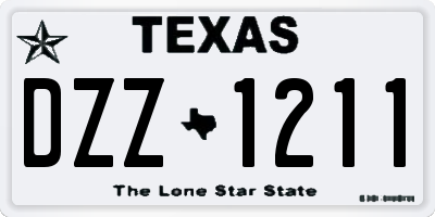 TX license plate DZZ1211