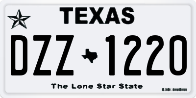 TX license plate DZZ1220