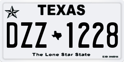 TX license plate DZZ1228