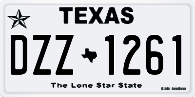 TX license plate DZZ1261