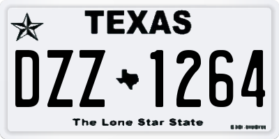 TX license plate DZZ1264