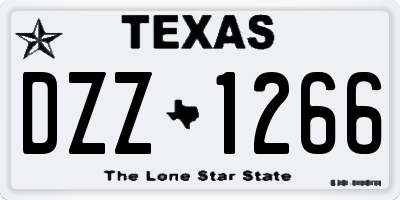 TX license plate DZZ1266