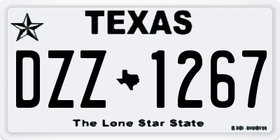 TX license plate DZZ1267