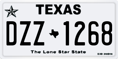 TX license plate DZZ1268