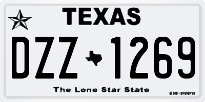 TX license plate DZZ1269