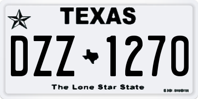 TX license plate DZZ1270