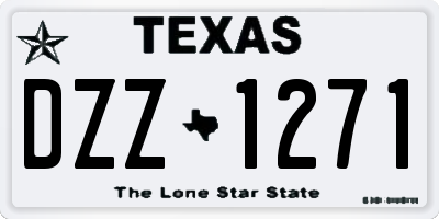 TX license plate DZZ1271