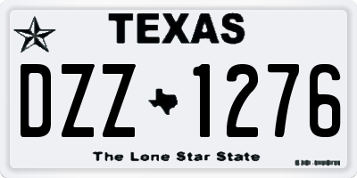 TX license plate DZZ1276