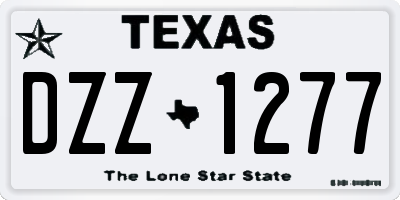 TX license plate DZZ1277