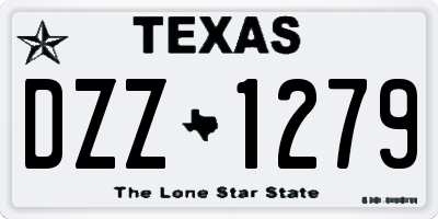 TX license plate DZZ1279