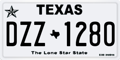 TX license plate DZZ1280