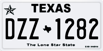 TX license plate DZZ1282