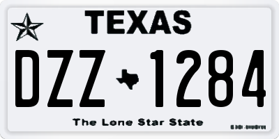 TX license plate DZZ1284