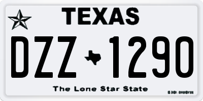 TX license plate DZZ1290