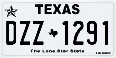 TX license plate DZZ1291