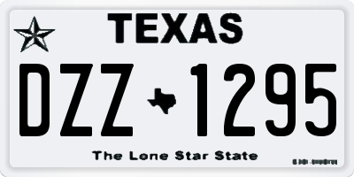 TX license plate DZZ1295