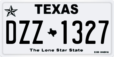 TX license plate DZZ1327