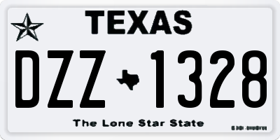 TX license plate DZZ1328