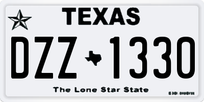 TX license plate DZZ1330