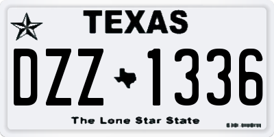 TX license plate DZZ1336