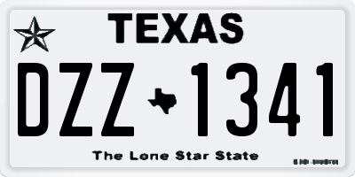 TX license plate DZZ1341