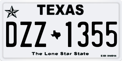 TX license plate DZZ1355