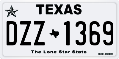 TX license plate DZZ1369