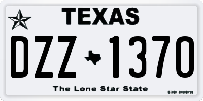 TX license plate DZZ1370