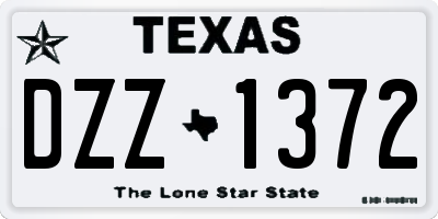 TX license plate DZZ1372