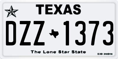 TX license plate DZZ1373