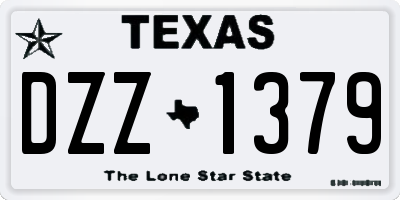 TX license plate DZZ1379