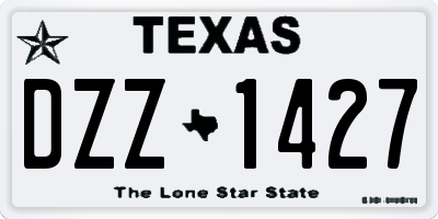 TX license plate DZZ1427