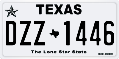 TX license plate DZZ1446