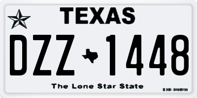 TX license plate DZZ1448