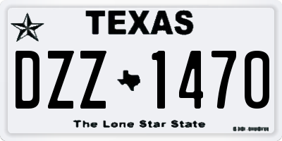 TX license plate DZZ1470