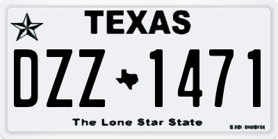 TX license plate DZZ1471