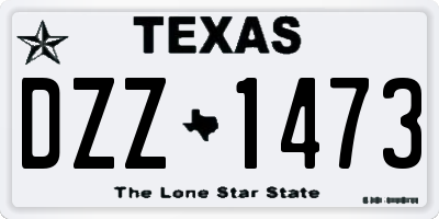 TX license plate DZZ1473