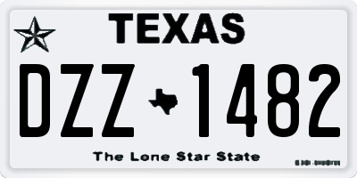 TX license plate DZZ1482