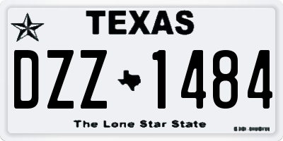 TX license plate DZZ1484