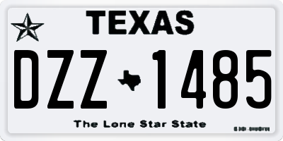 TX license plate DZZ1485