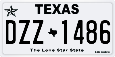 TX license plate DZZ1486