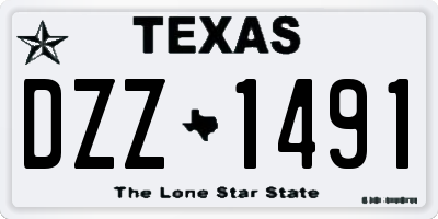 TX license plate DZZ1491