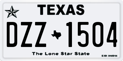 TX license plate DZZ1504