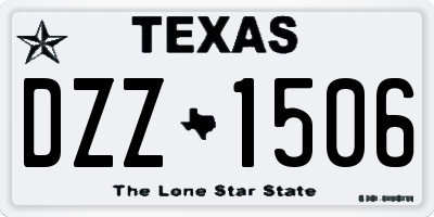 TX license plate DZZ1506