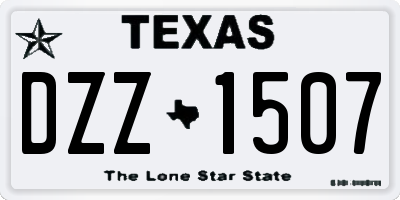 TX license plate DZZ1507