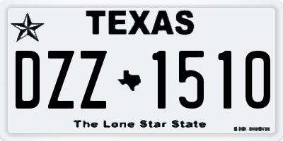 TX license plate DZZ1510