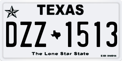 TX license plate DZZ1513