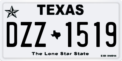 TX license plate DZZ1519